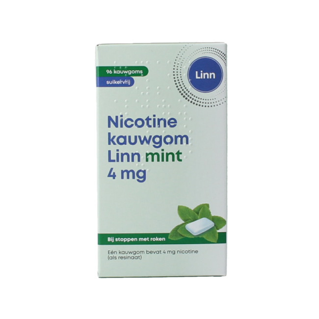 Gomme da Masticare alla Nicotina Linn 4mg Menta, 96 Pezzi