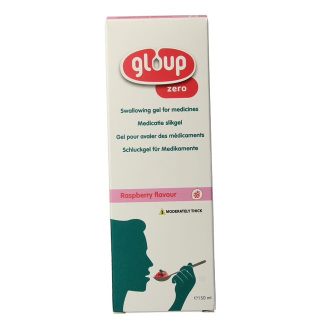 Gloup Zero gel para la toma de medicamentos sabor frambuesa 150 ml