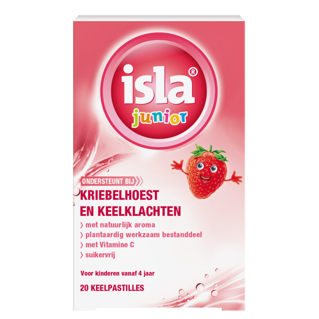 Isla Junior pastilles pour la gorge fraise 20 pastilles