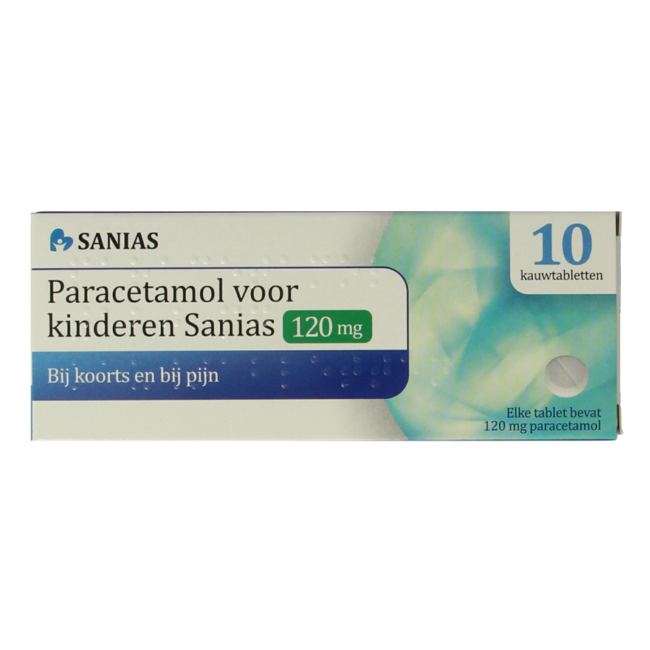 Sanias Paracétamol 120 mg 10 comprimés à croquer