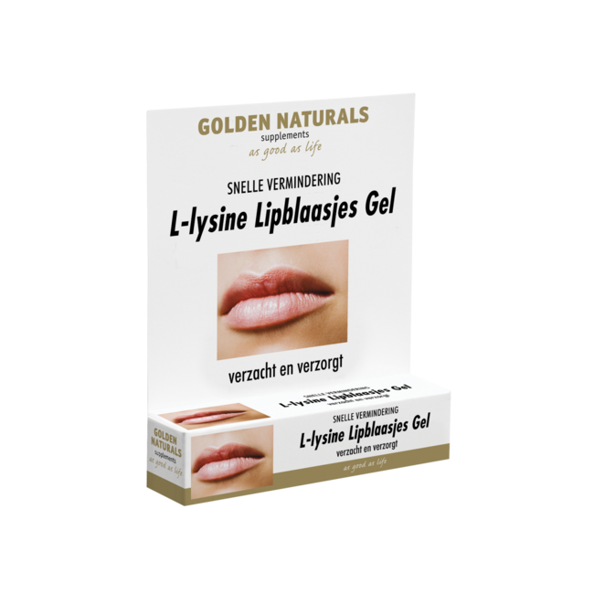 Golden Naturals L-Lysine+ lipblaasjes gel tube 15 Milliliter
