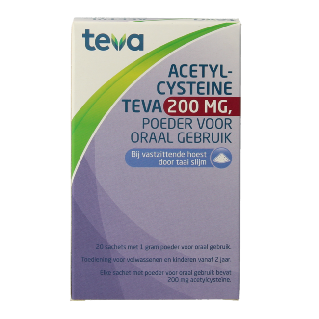 Teva Acetylcysteine 200mg 20 Sachets