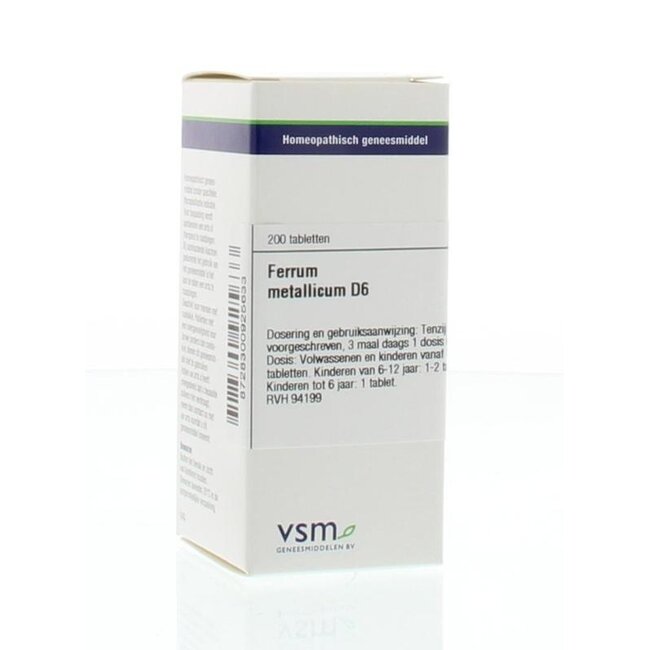 VSM Ferrum metallicum D6 200 Tabletten