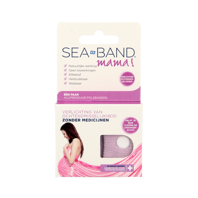 Sea Band Bracciali da Polso per Nausea in Gravidanza, Rosa, 1 Paio