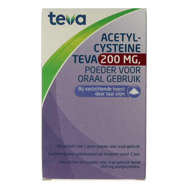 Teva Acetilcisteína 200 mg polvo 30 sobres