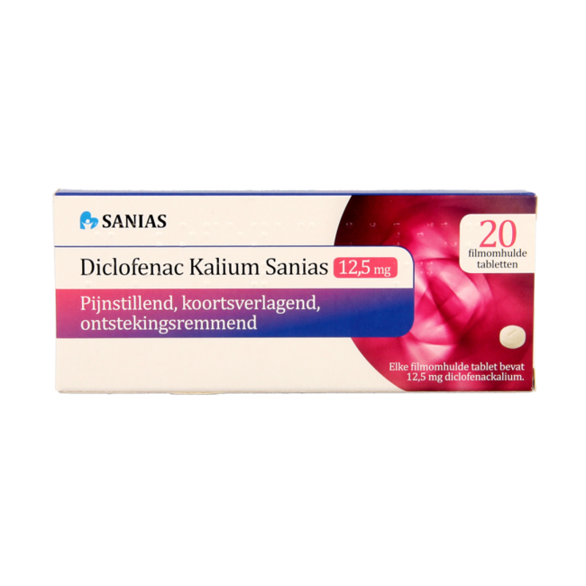 Diclofénac potassium 12.5mg 20 Comprimés