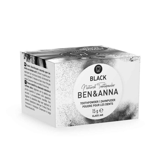 Ben & Anna Poudre dentaire noire au charbon actif 20 g