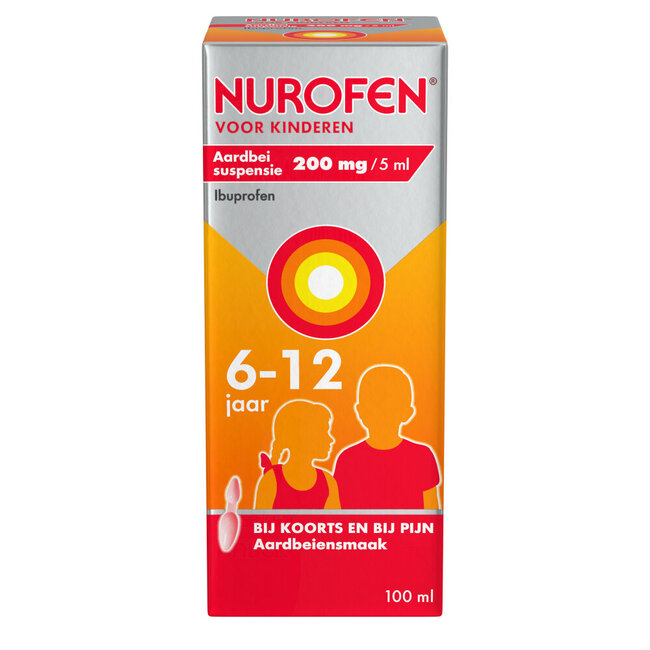 Suspensie kind 200mg / 5ml aardbei 100 Milliliter