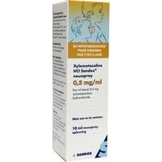 Sandoz Xylometazoline 0.5mg/ml spray 10 Millilitres