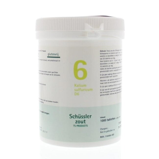 Kalium sulfuricum D6 Schüßler Salz Nr. 6, 1000 Tabletten