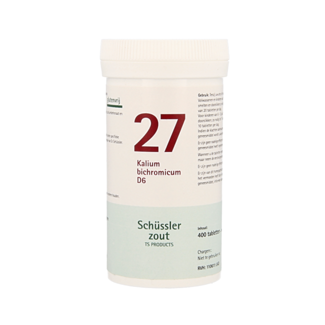 Pflüger Kalium bichromicum 27 D6 Schussler 400 comprimidos