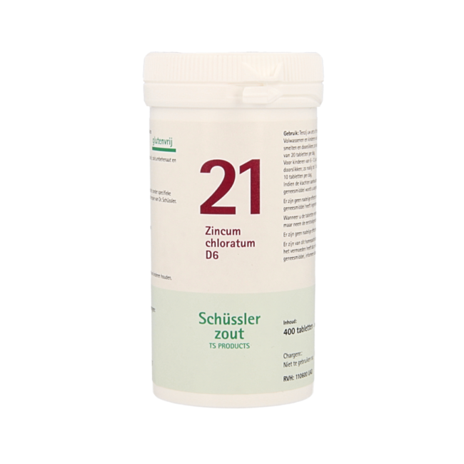 Zincum chloratum 21 D6 Schüssler 400 comprimés