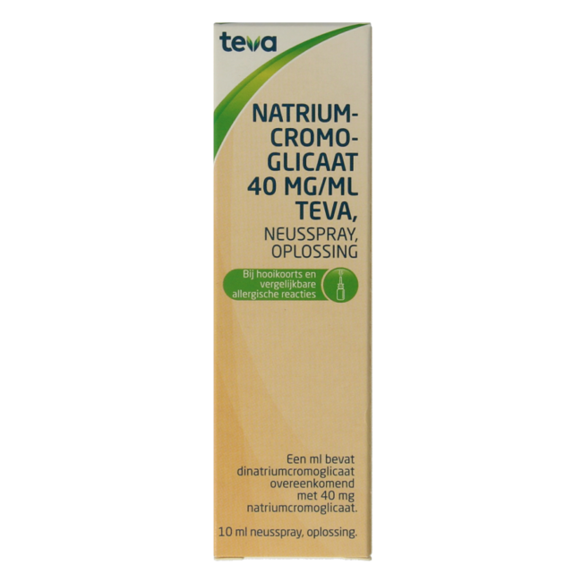 Teva Cromoglicate de sodium 40 mg spray nasal 10 ml