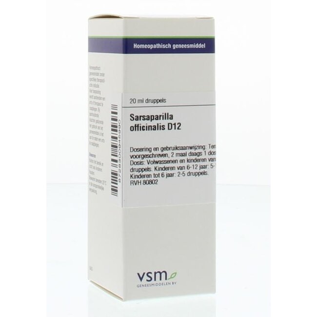 VSM Sarsaparilla officinalis D12 20 Milliliter