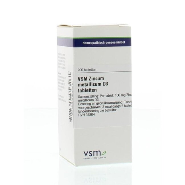 VSM Zincum metallicum D3 200 Tablets