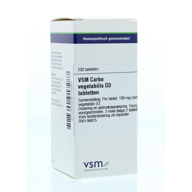 Carbo vegetabilis D3 200 comprimés