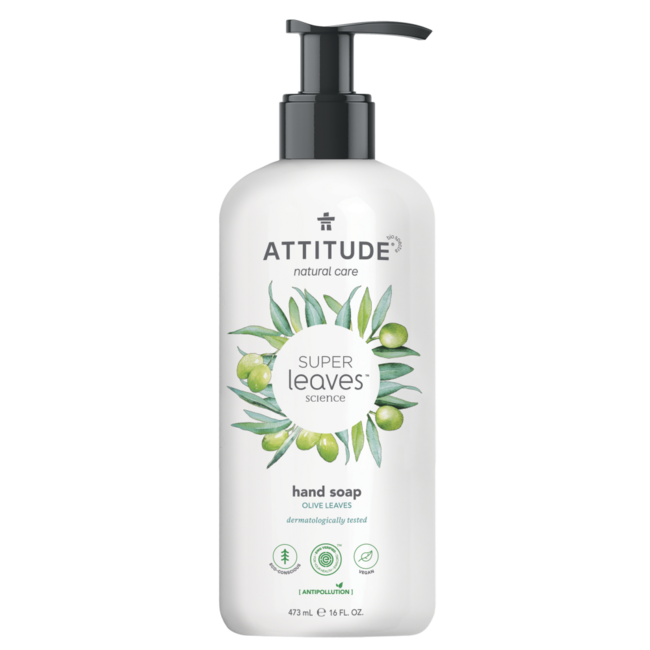 Savon pour les mains Attitude Super leaves feuilles d'olivier 473 ml