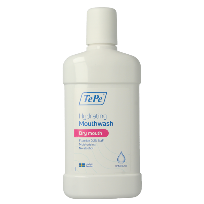 TePe Bain de bouche hydratant bouche sèche sans arôme 500 ml