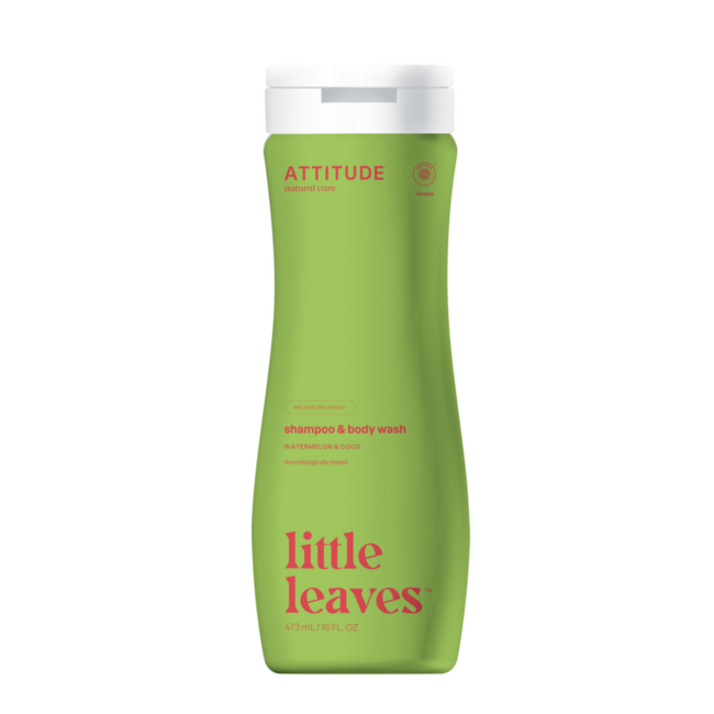 Attitude Champú y Gel 2 en 1 Little Leaves Melón 473 ml