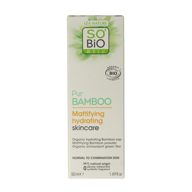 SO'BiO étic Crème hydratante matifiante au bambou 50 ml