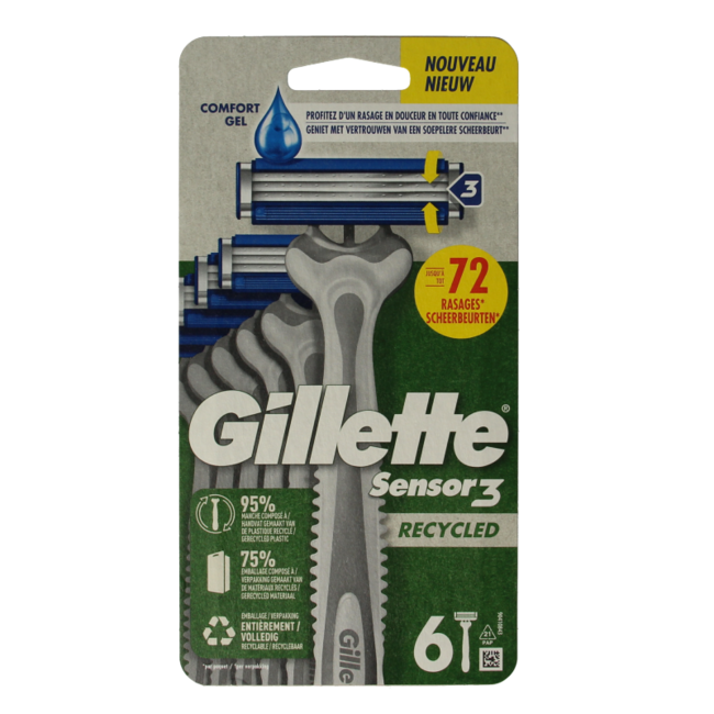 Gillette Sensor3 Rasoio Monouso 6 Pezzi