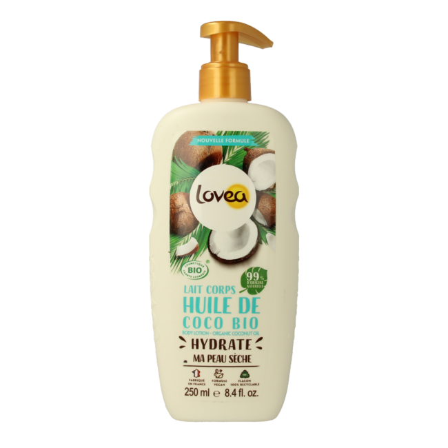 Lovea Bodylotion Bio-Kokosöl für trockene Haut 250 Milliliter