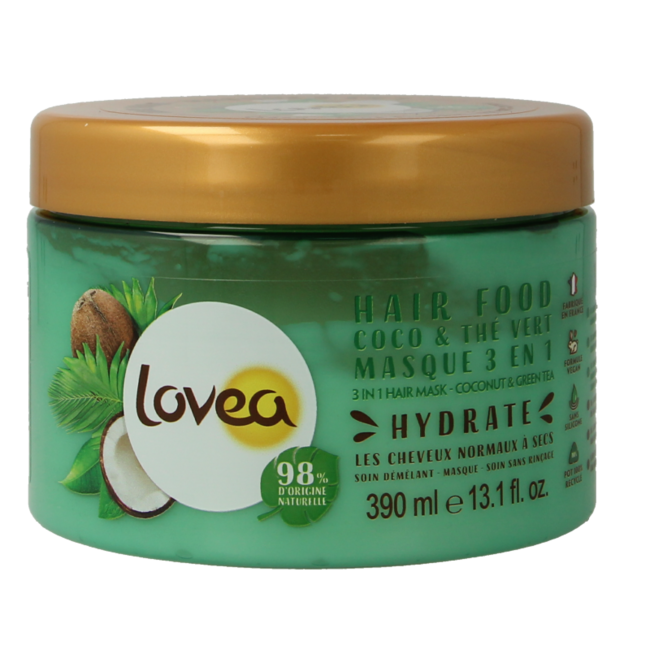 Lovea 3-in-1 Haarmaske Kokos & Grüner Tee 390 Milliliter