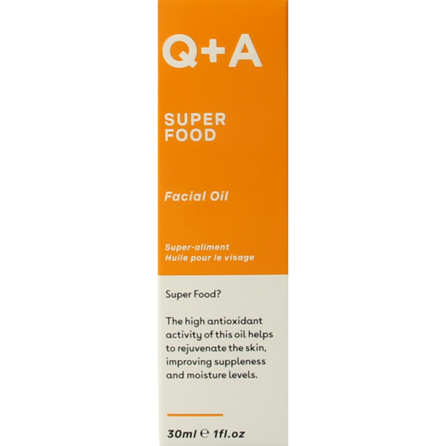 Olejek do twarzy Q+A Superfood 30 mililitrów