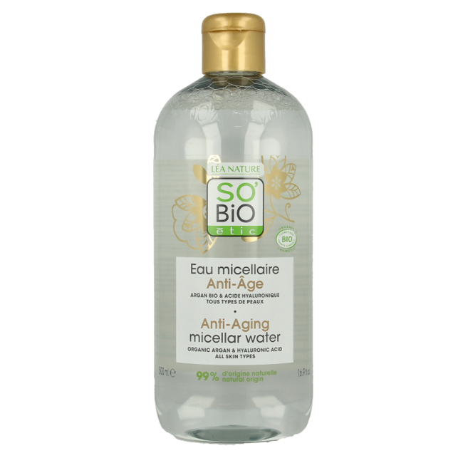 Eau micellaire anti-âge à l'argan So Bio Etic 500 ml