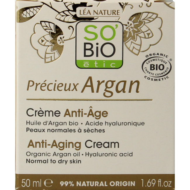 Crema de día antiedad con argán 50 ml