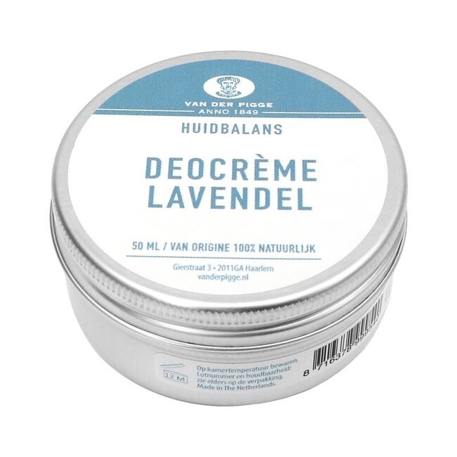 van der Pigge Huidbalans crema desodorante de lavanda 50 ml