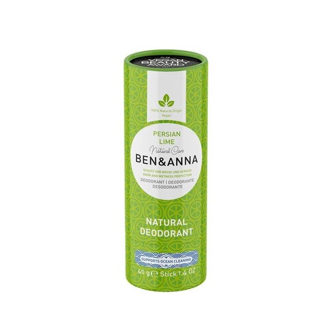 Desodorante Ben & Anna Persian Lime en tubo de papel 40 g