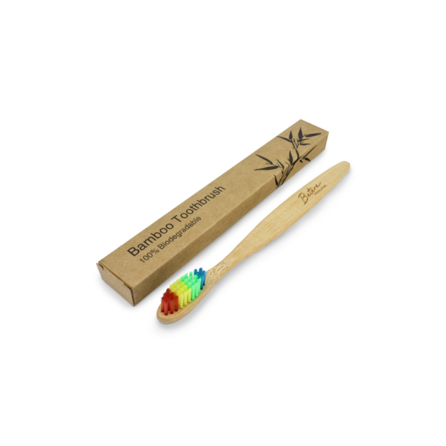 Brosse à dents en bambou pour adultes arc-en-ciel Betere Producten 1 pièce