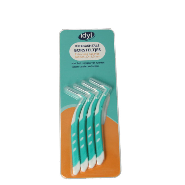 Szczoteczki międzyzębowe stożkowe bardzo długie XL 2.5 - 3, 4 sztuki