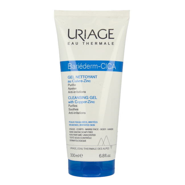 Uriage Bariederm Reinigungs-Cica-Gel für irritierte Haut 200 Milliliter