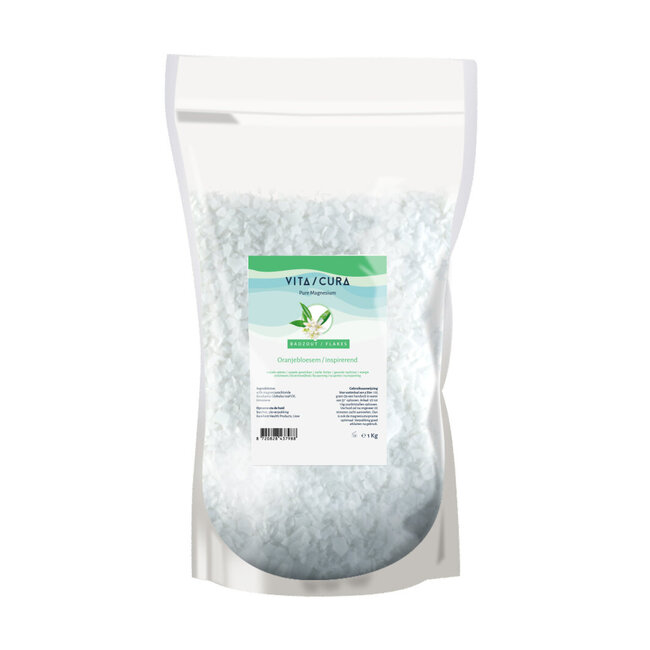Vitacura Magnesium zout flakes oranjebloesem 1 Kilogram