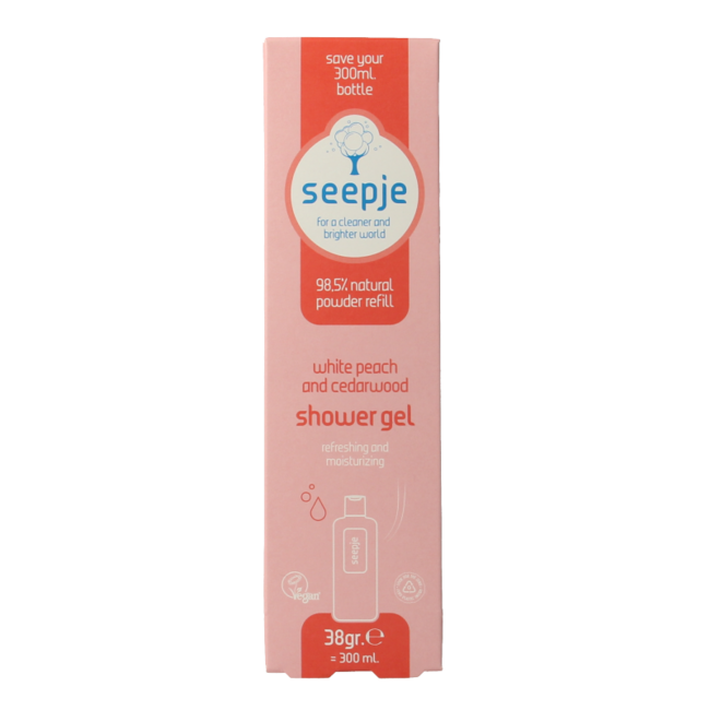 Recambio de gel de ducha Seepje melocotón blanco y madera de cedro 38 g