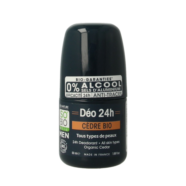 SO'BiO étic Men's 3-in-1 Cedar Deodorant 50ml