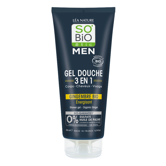 So Bio Etic Shower Gel for Men 3-in-1 Ginger 200 Millilitre
