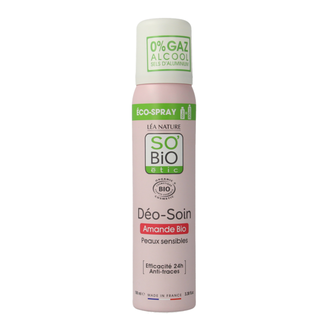 So'BiO étic Desodorante en spray de almendra para mujer 100 ml