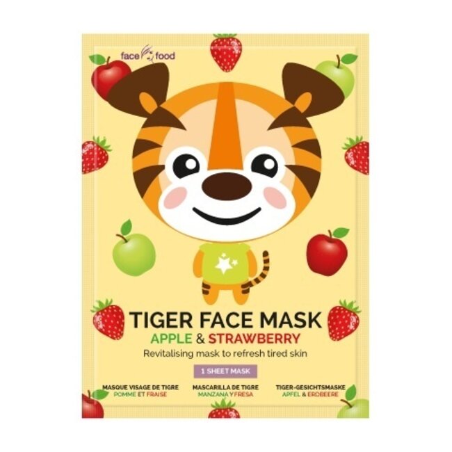 Montagne Tiger sheet face mask apple & strawberry  1 Stuks