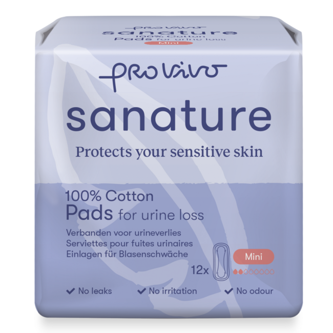 Assorbente per Incontinenza Pro Vivo Ultra Sottile Mini Cotone 12 Pezzi