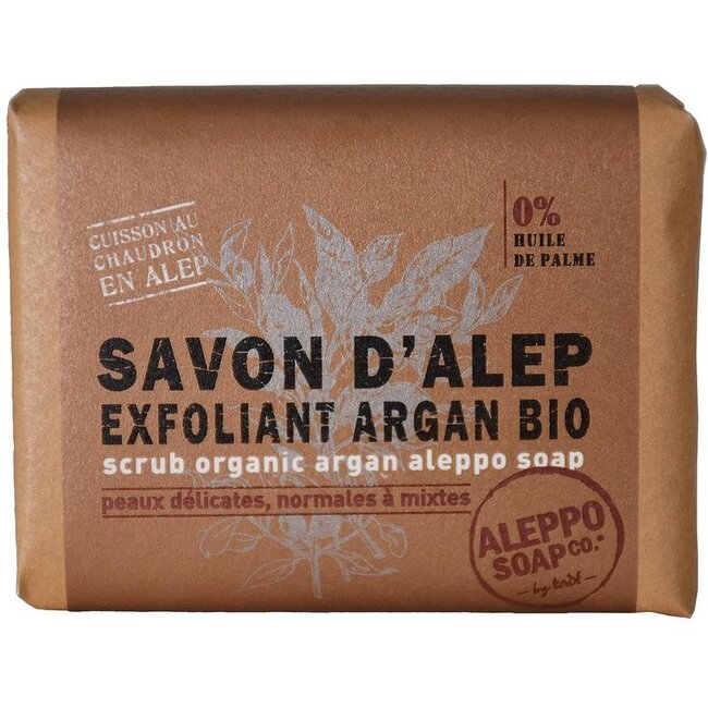 Aleppo Soap Co Mydło arganowe peelingujące bio 100 Gram