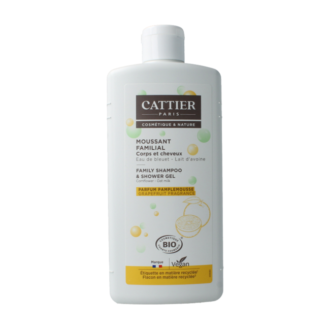 Cattier Shampoing et gel douche familial 500 ml