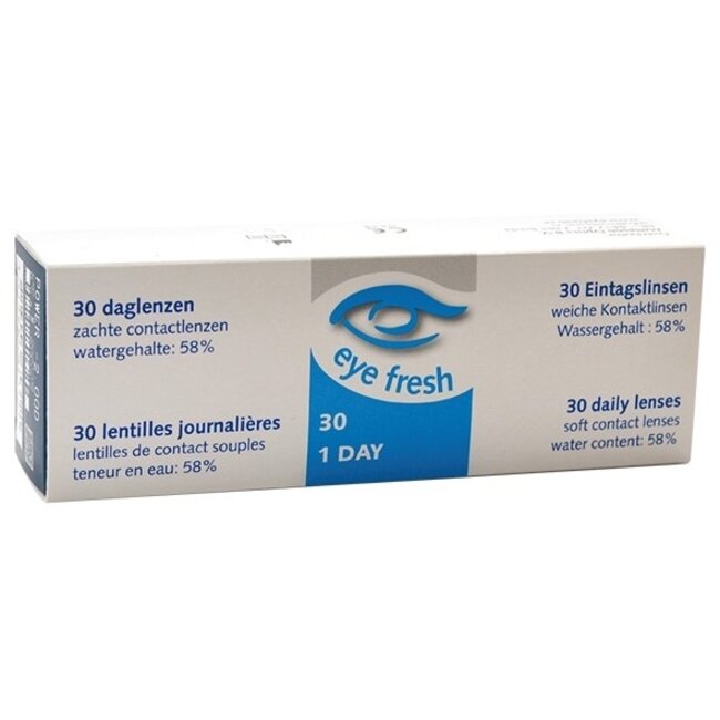 Lentilles de contact journalières Eyefresh -3.25 (30 pièces)