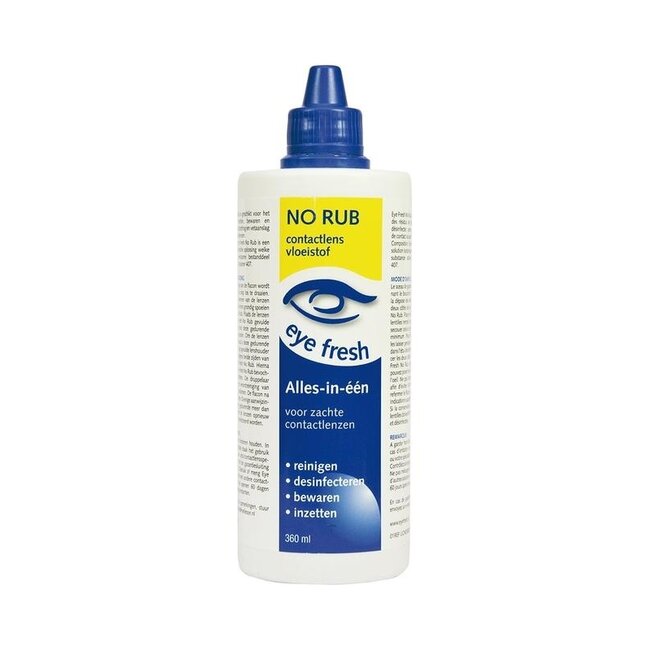 Eyefresh Solución todo en uno sin frotar para lentillas blandas 360 ml