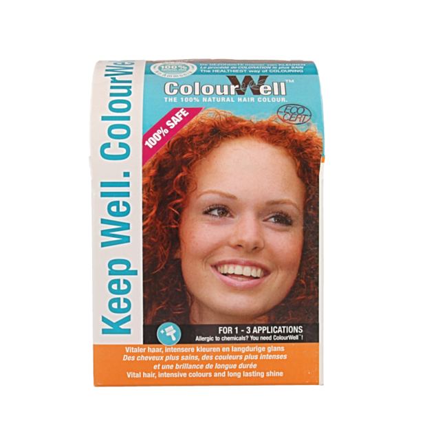 Tinte Capilar 100% Natural Colourwell Rojo Cobre 100 Gramos