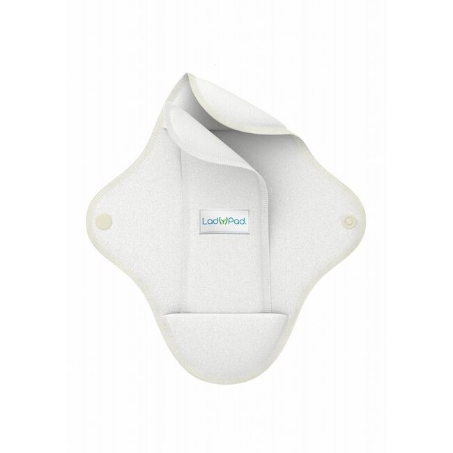 Ladypad Serviette hygiénique lavable pad & liner blanc taille M 1 ensemble