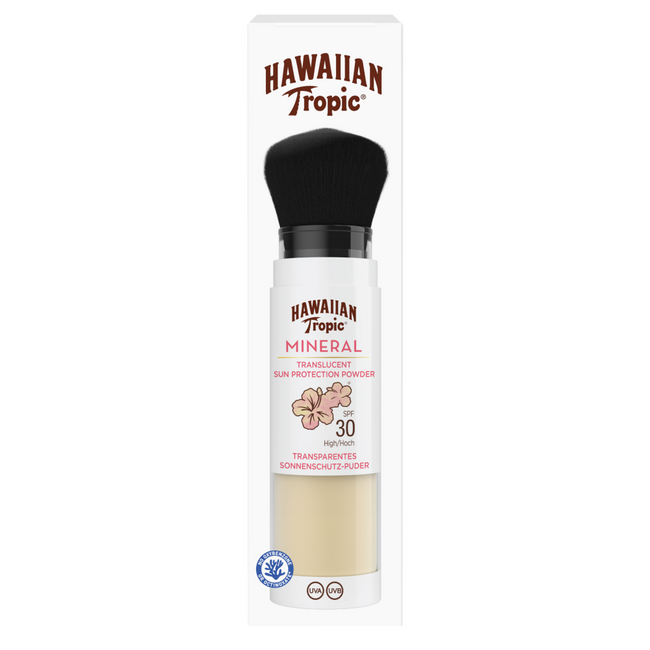 Pennello con Polvere Minerale Hawaiian Tropic SPF30 4,3 Grammi