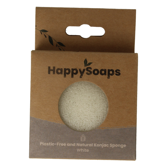 Happysoaps Éponge Konjac tous types de peaux 1 pièce